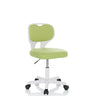 Silla giratoria para niños KIDDY TOP W verde con estructura blanca y ruedas de hjh OFFICE