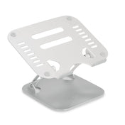 Soporte para portátil LAPTOP STAND plateado con ranuras de ventilación y soporte ajustable de hjh OFFICE