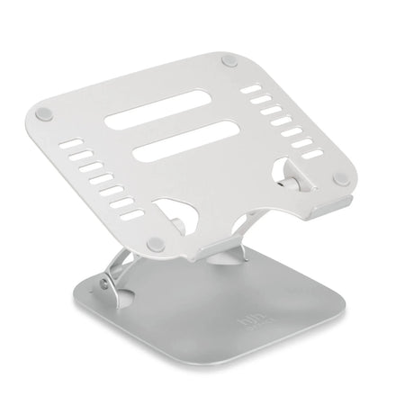Soporte para portátil LAPTOP STAND plateado con ranuras de ventilación y soporte ajustable de hjh OFFICE