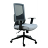 Silla de oficina profesional LAVITA en negro y gris con respaldo de malla y reposabrazos de hjh OFFICE