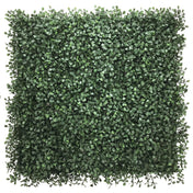 Estera vegetal verde LEAFLUXE 1 con hojas pequeñas y densas en forma cuadrada de hjh LIVING