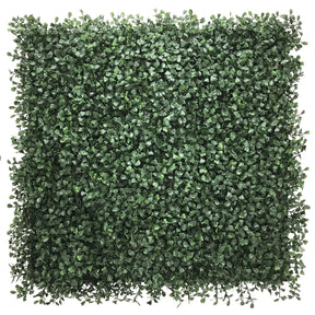 Estera vegetal verde LEAFLUXE 1 con hojas pequeñas y densas en forma cuadrada de hjh LIVING