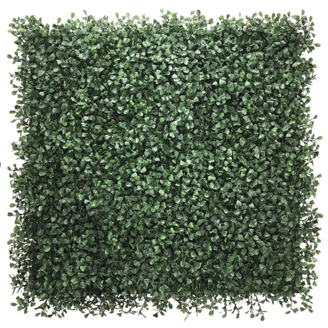 Estera vegetal verde LEAFLUXE 1 con hojas pequeñas y densas en forma cuadrada de hjh LIVING