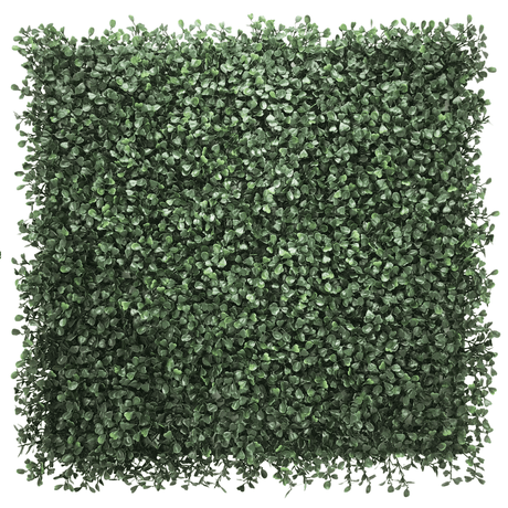 Estera vegetal verde LEAFLUXE 1 con hojas pequeñas y densas en forma cuadrada de hjh LIVING