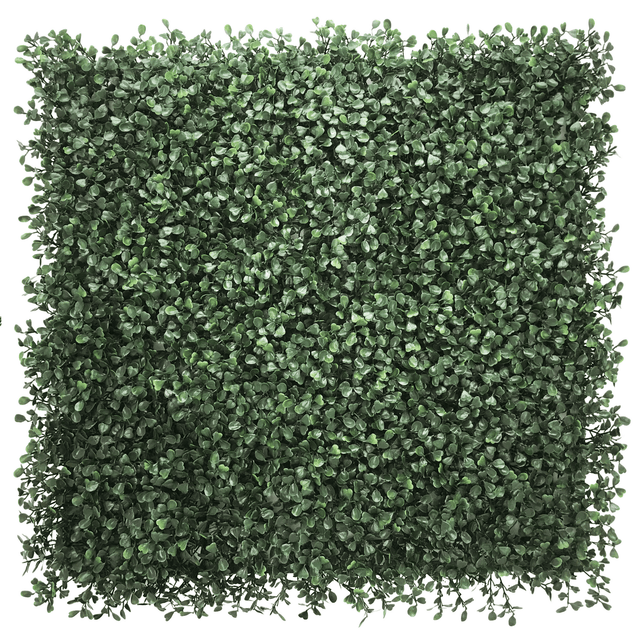 Estera vegetal verde LEAFLUXE 1 con hojas pequeñas y densas en forma cuadrada de hjh LIVING