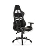Silla gaming LEAGUE PRO en blanco y negro con reposacabezas y reposabrazos integrados de hjh OFFICE