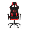 Silla gaming LEAGUE PRO I en negro y rojo con cojines cervical y lumbar de hjh OFFICE