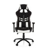 Silla gaming LEAGUE PRO I en blanco y negro con reposacabezas y reposabrazos integrados de hjh OFFICE