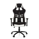 Silla gaming LEAGUE PRO I en blanco y negro con reposacabezas y reposabrazos integrados de hjh OFFICE