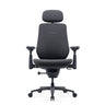 Silla de oficina LiberNovo Maxis Elektric en grafito con reposacabezas y reposabrazos ajustables de Libernovo