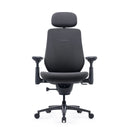Silla de oficina LiberNovo Maxis Elektric en grafito con reposacabezas y reposabrazos ajustables de Libernovo