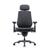 Silla de oficina LiberNovo Maxis Elektric en grafito con reposacabezas y reposabrazos ajustables de Libernovo