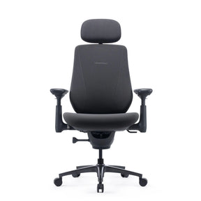 Silla de oficina LiberNovo Maxis Elektric en grafito con reposacabezas y reposabrazos ajustables de Libernovo
