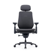 Silla de oficina LiberNovo Maxis Manual en grafito con reposacabezas, reposabrazos y cinco ruedas de Libernovo