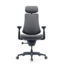 Silla alta gama LiberNovo Omni Gen en gris oscuro con reposacabezas y reposabrazos de Libernovo