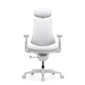 Silla alta gama LiberNovo Omni Gen en color blanco con reposacabezas y reposabrazos ajustables de Libernovo