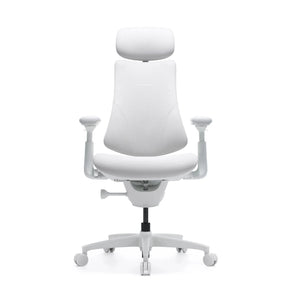 Silla alta gama LiberNovo Omni Gen en color blanco con reposacabezas y reposabrazos ajustables de Libernovo