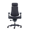 Silla alta gama LiberNovo Omni en negro con reposacabezas y reposabrazos de Libernovo