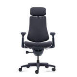 Silla alta gama LiberNovo Omni en negro con reposacabezas y reposabrazos de Libernovo