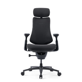 Silla alta gama LiberNovo Omni Pro en gris oscuro con reposacabezas y reposabrazos ajustables de Libernovo