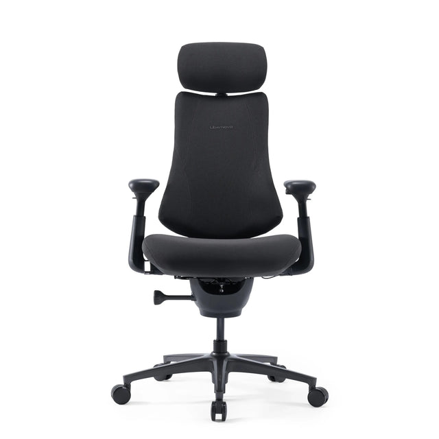 Silla alta gama LiberNovo Omni Pro en gris oscuro con reposacabezas y reposabrazos ajustables de Libernovo