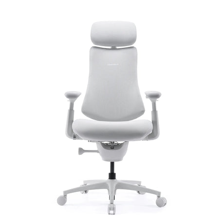 Silla alta gama LiberNovo Omni Pro en blanco con reposacabezas y reposabrazos de Libernovo