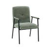 Sillón Lifea Flex con tapicería de tela verde y reposabrazos negros de hjh LIVING