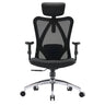 Silla de oficina profesional M18-M148 en negro con respaldo de malla y base cromada de Sihoo