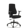 Silla de oficina profesional MATHES negra con reposabrazos y cinco ruedas de hjh OFFICE