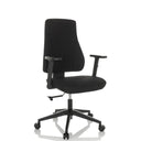 Silla de oficina profesional MATHES negra con reposabrazos y cinco ruedas de hjh OFFICE