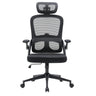 Silla de oficina profesional MC102C-M101 en negro con respaldo de malla y reposacabezas de Sihoo