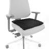 Cojín del asiento MEDISIT I negro sobre una silla de oficina gris claro de hjh OFFICE