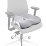 Cojín del asiento MEDISIT IV gris con una abertura central en una silla de oficina de hjh OFFICE