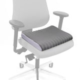 Cojín del asiento gris MEDISIT V en una silla de oficina blanca de hjh OFFICE