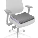 Cojín del asiento gris MEDISIT V en una silla de oficina blanca de hjh OFFICE