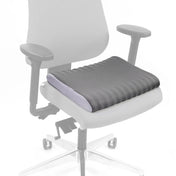Cojín del asiento gris MEDISIT V en una silla de oficina blanca de hjh OFFICE
