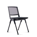 Silla de confidente negra MEET WA con respaldo de malla y asiento acolchado de hjh OFFICE