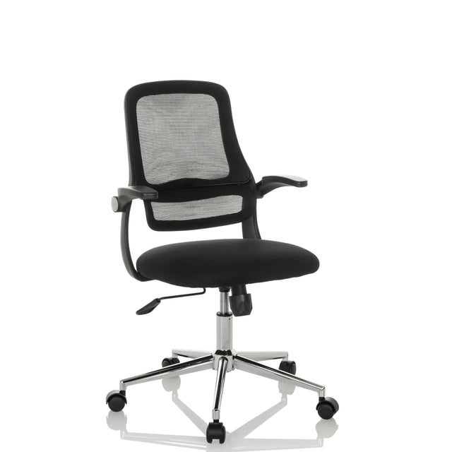Silla Home Office MIKO B ECO negra con respaldo de malla y base brillante de hjh OFFICE