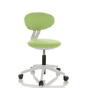 Silla giratoria para niños MINIMOVO verde con base blanca y ruedas de hjh OFFICE