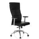 Sillón de alta gama MONZA 20 con tapizado negro, reposabrazos y base de cinco radios de hjh OFFICE