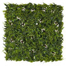 Estera vegetal verde MORE GREEN I con densas hojas de helecho y pequeñas flores blancas de hjh OFFICE