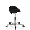Taburete de silla de montar MOVE-TEC 3D PRO I negro con base de estrella cromada y ruedas de hjh OFFICE
