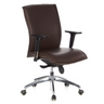 Sillón de alta gama MURANO 10 en marrón oscuro con reposabrazos y base cromada de hjh OFFICE