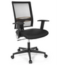 Silla Home OFFICE R8 negra con respaldo de malla y reposabrazos de hjh OFFICE