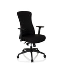 Silla de oficina profesional OFFICE XT PRO negra con reposabrazos y base con ruedas de hjh OFFICE