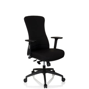 Silla de oficina profesional OFFICE XT PRO negra con reposabrazos y base con ruedas de hjh OFFICE
