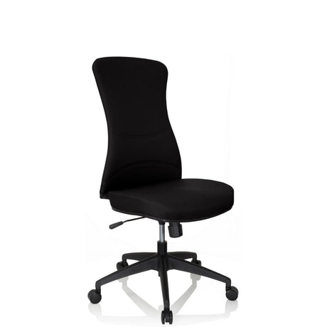 Silla de oficina profesional OFFICE XT negra con tapizado de tela y cinco ruedas de hjh OFFICE