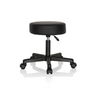 taburete giratorio negro OPERATOR I con asiento acolchado y cinco ruedas de hjh OFFICE
