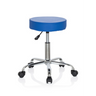 taburete giratorio azul OPERATOR II con base cromada y cinco ruedas de hjh OFFICE