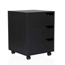 Archivador rodante ORGANISER I negro con tres cajones y cuatro ruedas de hjh OFFICE